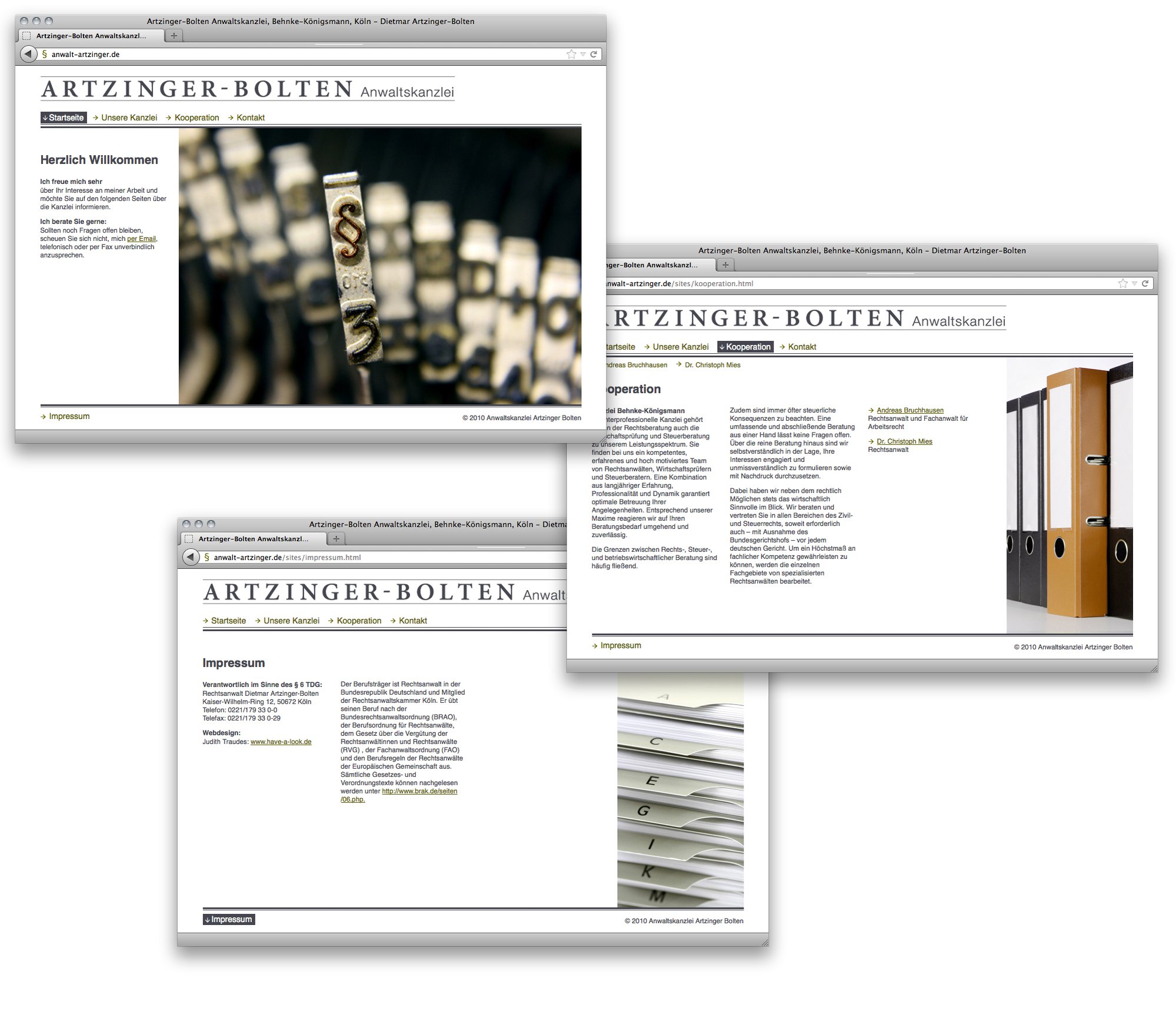 Artzinger-Bolten | Screendesign, Web Grafik
