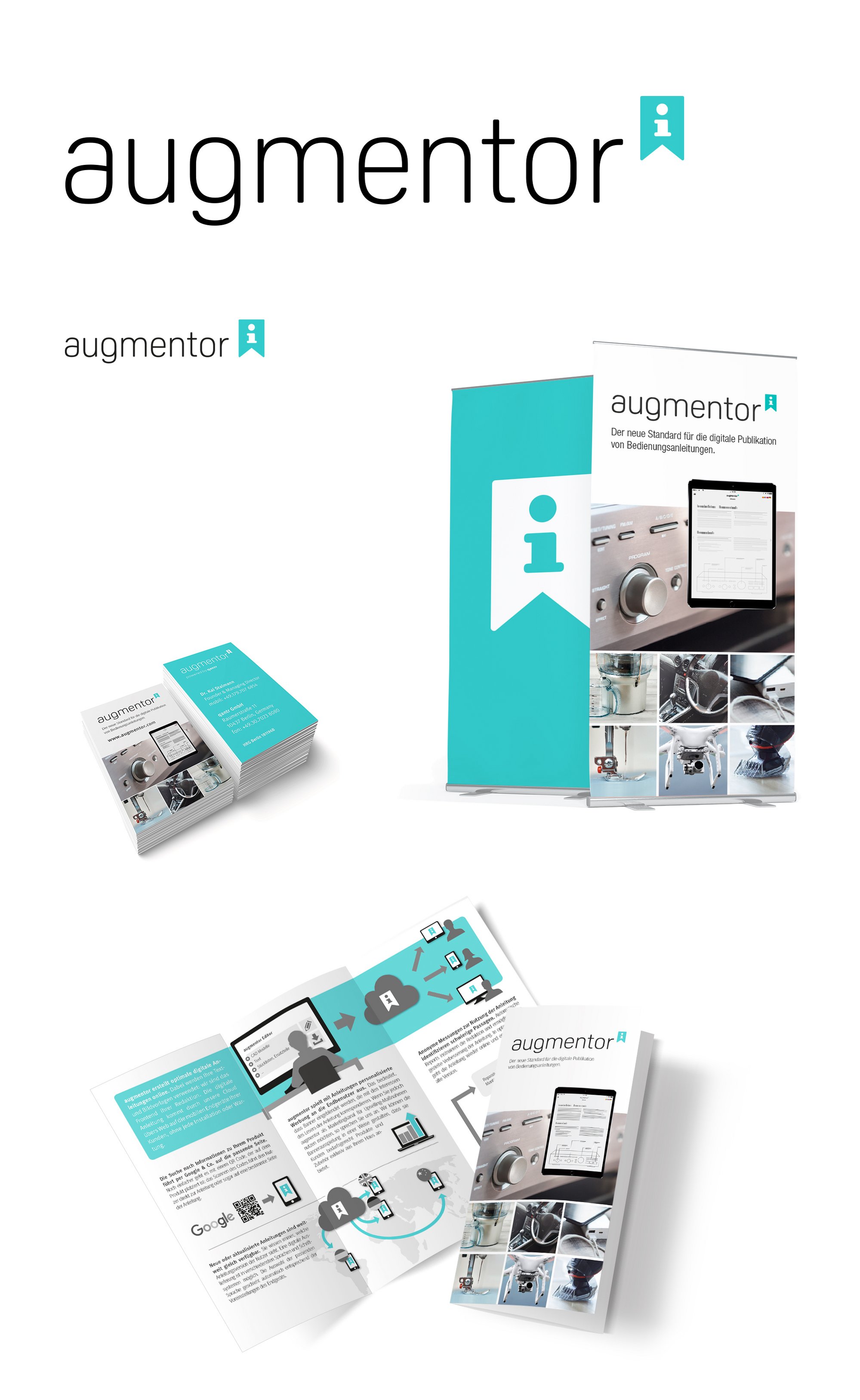 augmentor Berlin | Corporate Identity incl. Logodesign, Flyer und Visitenkarte