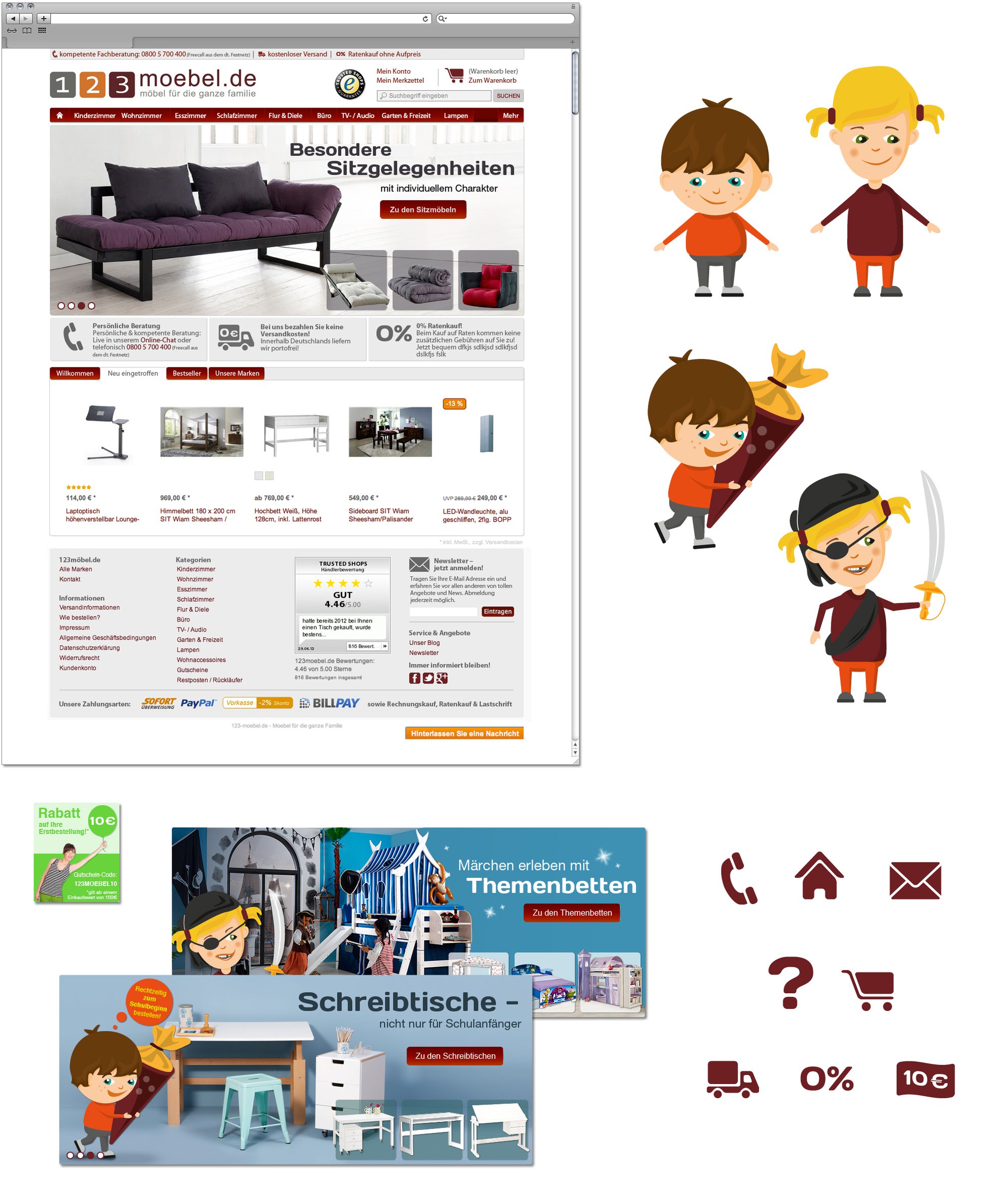 123moebel | Webdesign und Illustration