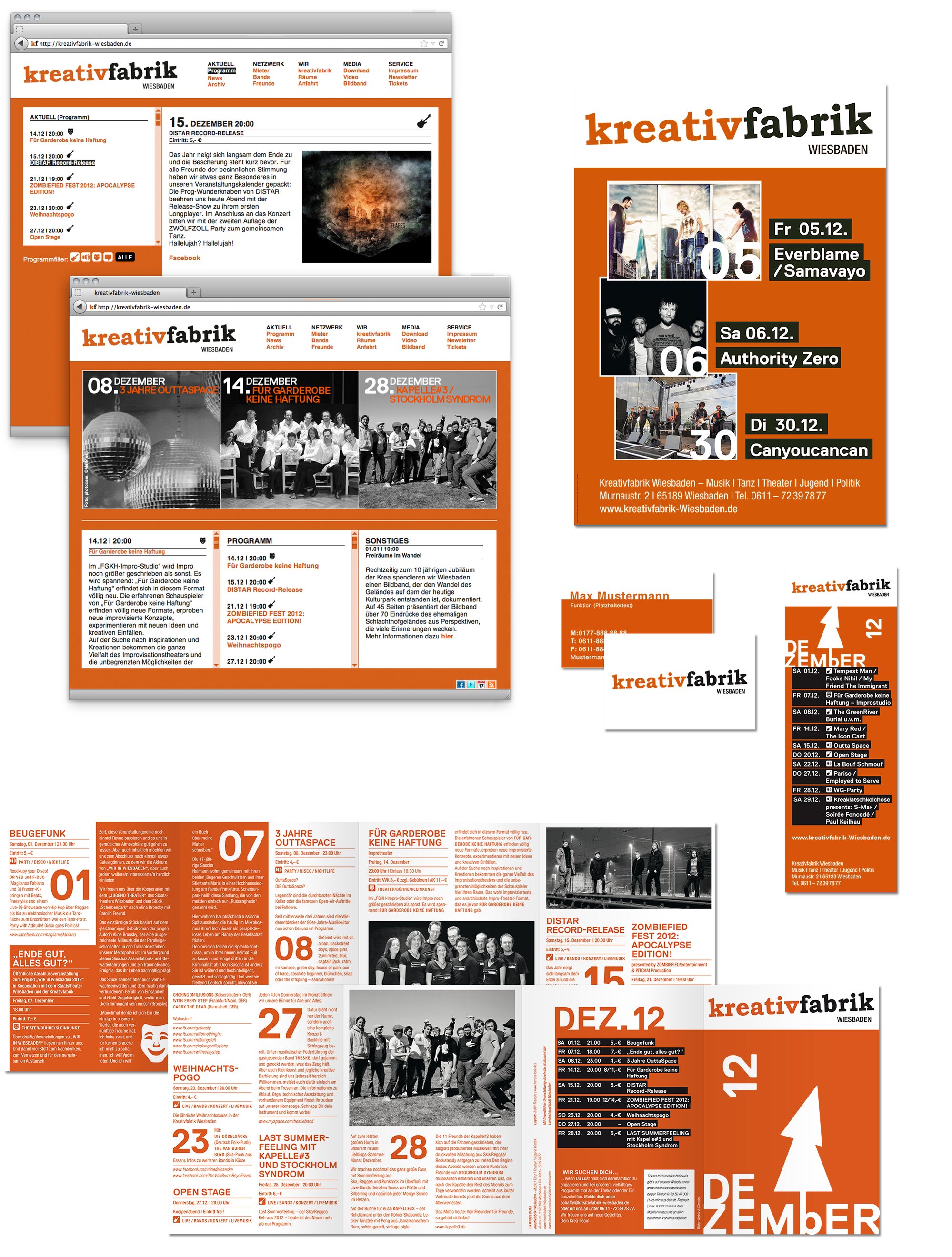 kreativfabrik Wiesbaden | Corporate Identity Web Print Druck